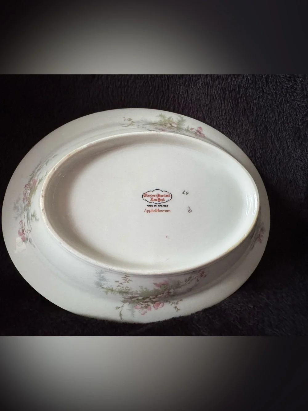 Theodore Haviland New York Apple Blossom 9” Oval Vegetable Serving Bowl